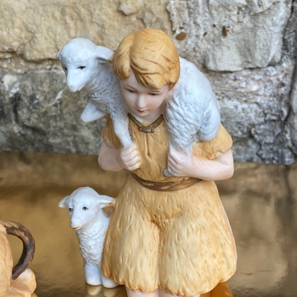 Vintage Homco By home Interiors Porcelain Figurines Christmas Nativity Set - Picture 15 of 15